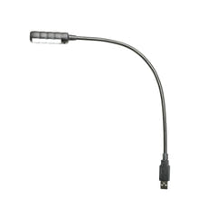 Adam Hall Stands SLED 1 ULTRA USB C - Svanehalslampe, USB-stik, 4 COB-LED’er og valgfrie farver
