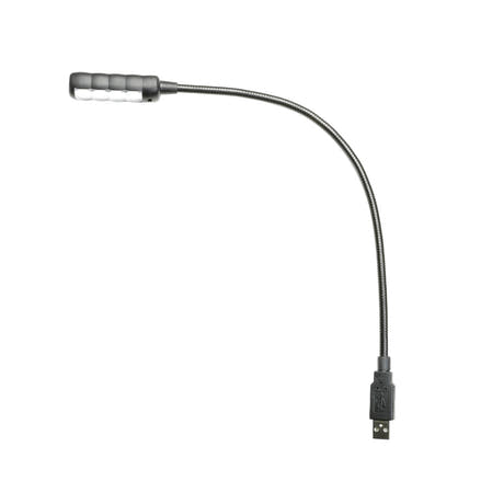 Adam Hall Stands SLED 1 ULTRA USB C - Svanehalslampe, USB-stik, 4 COB-LED’er og valgfrie farver