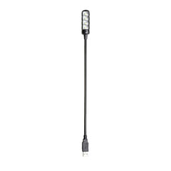 Adam Hall Stands SLED 1 ULTRA USB C - Svanehalslampe, USB-stik, 4 COB-LED’er og valgfrie farver