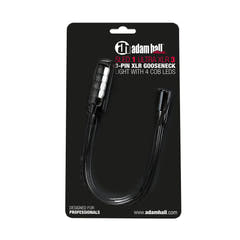 Adam Hall Stands SLED 1 ULTRA XLR 3 - 3-polet XLR svanehalslampe med 4 COB-LED'er