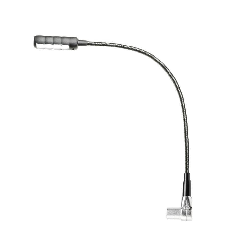 Adam Hall Stands SLED 1 ULTRA XLR 4 A - Vinklet 4-polet XLR svanehalslampe med 4 COB-LED'er