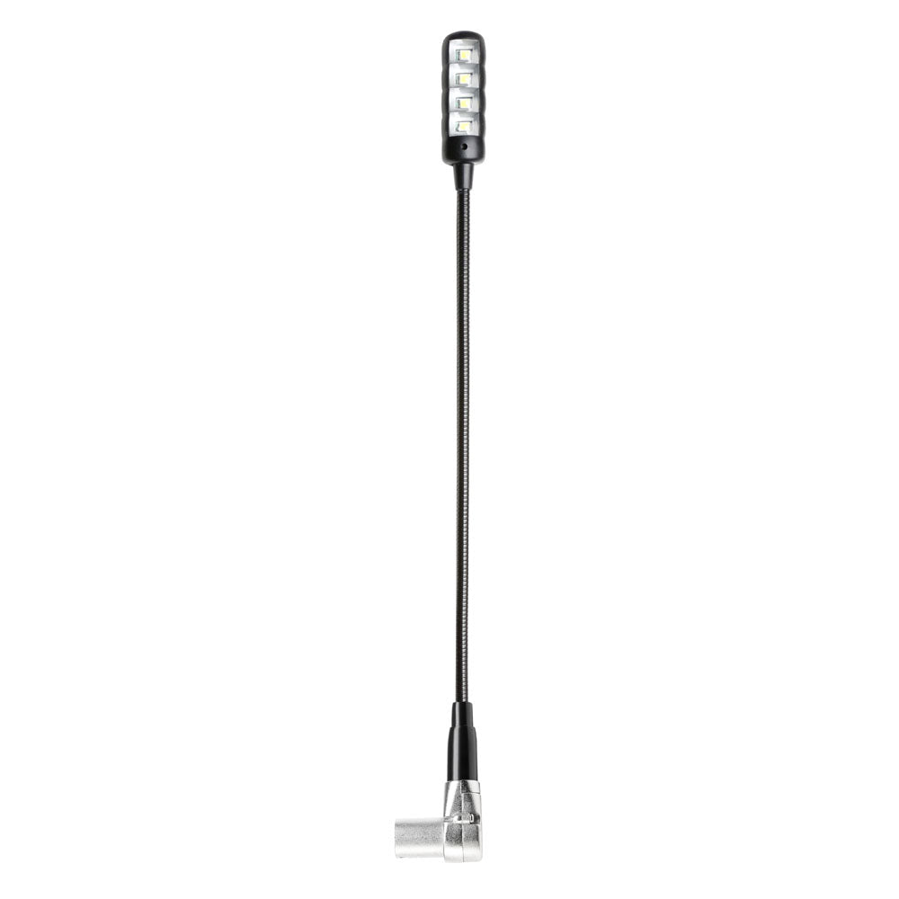 Adam Hall Stands SLED 1 ULTRA XLR 4 A - Vinklet 4-polet XLR svanehalslampe med 4 COB-LED'er