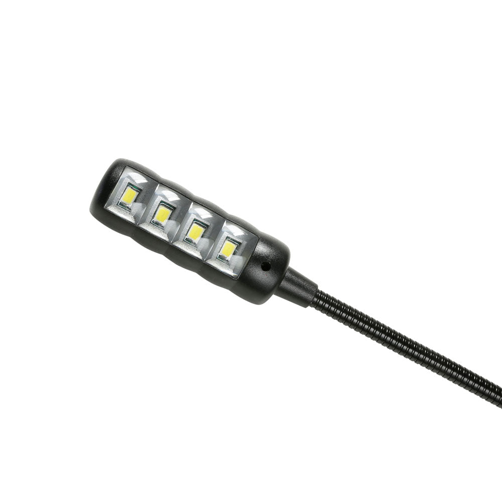 Adam Hall Stands SLED 1 ULTRA XLR 4 A - Vinklet 4-polet XLR svanehalslampe med 4 COB-LED'er
