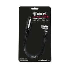 Adam Hall Stands SLED 1 ULTRA XLR 4 A - Vinklet 4-polet XLR svanehalslampe med 4 COB-LED'er