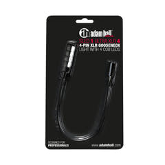 Adam Hall Stands SLED 1 ULTRA XLR 4 - 4-polet XLR svanehalslampe med 4 COB-LED’er