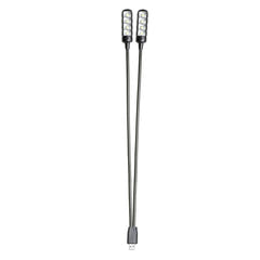 Adam Hall Stands SLED 2 ULTRA USB - LED-lampe med dobbelt svanehals og USB-stik