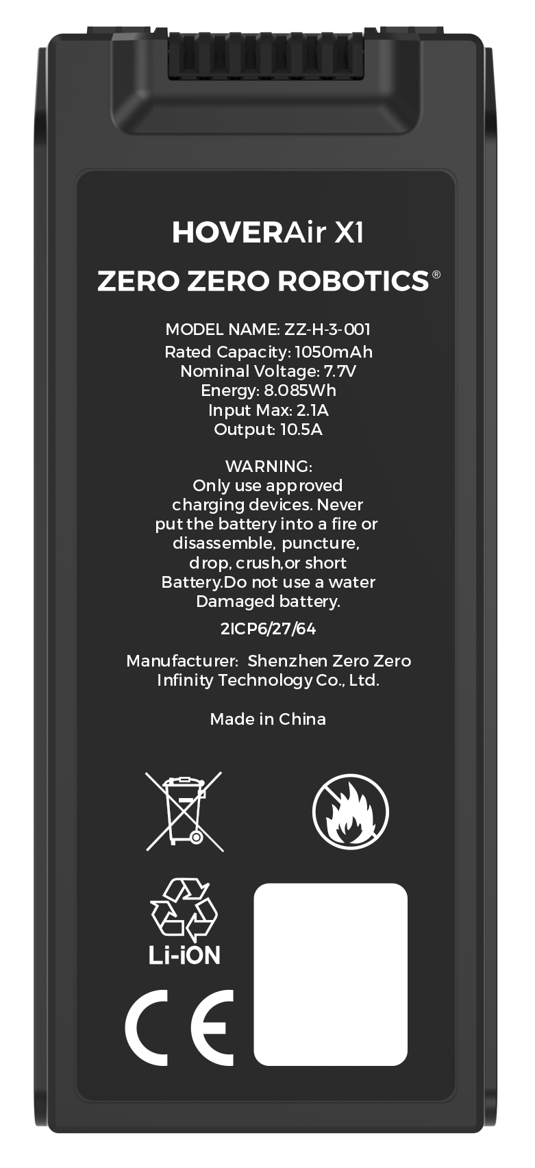HoverAir X1 Battery Black