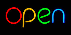 Neonskilt "Open" (39cm)