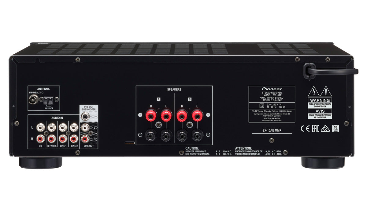 Pioneer SX-10AE Stereo Receiver m. Bluetooth (Sort)