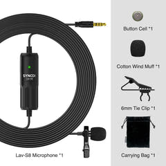 Synco lavalier mikrofon til kamera og mobiltelefon
