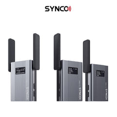 Synco trådløst mikrofonsæt 2 TX / 1 RX UHF 525 MHz-539.7 MHz