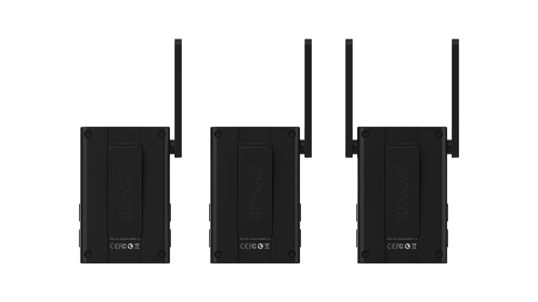 Synco trådløst mikrofonsæt 2 TX / 1 RX UHF 525 MHz-539.7 MHz