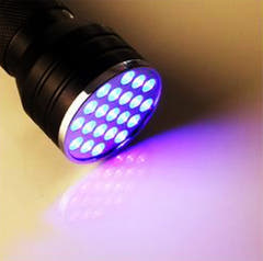 UV Lommelygte m. 21 LED Dioder