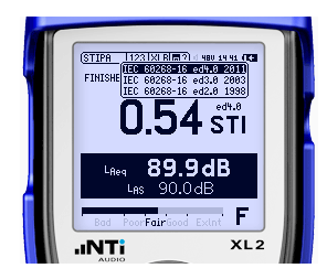 NTI XL 2 STIPA Håndholdt Audio og Akustisk Analyzer