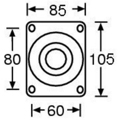 4x Blå Hjul 2 med og 2 uden Bremse (100mm)
