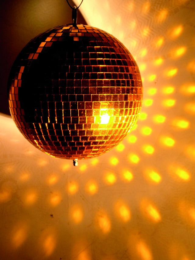 Diskokugle 15 cm. Guld)