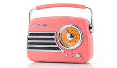 Studio 57 Batteri Retro Radio m. Bluetooth & FM (Diner Crimson)