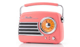 Studio 57 Batteri Retro Radio m. Bluetooth & FM (Diner Crimson)