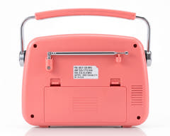 Studio 57 Batteri Retro Radio m. Bluetooth & FM (Diner Crimson)