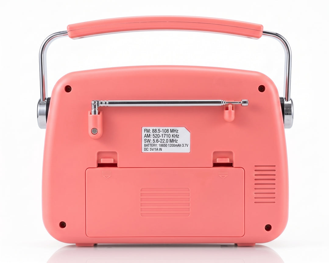 Studio 57 Batteri Retro Radio m. Bluetooth & FM (Diner Crimson)