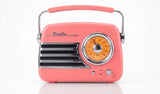 Studio 57 Batteri Retro Radio m. Bluetooth & FM (Diner Crimson)