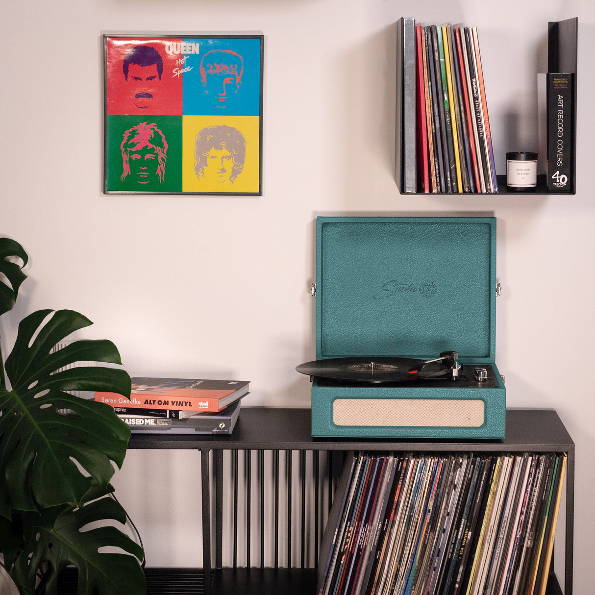 Studio 57 Groovy Pladespiller m. LP Stativ (Ivy)