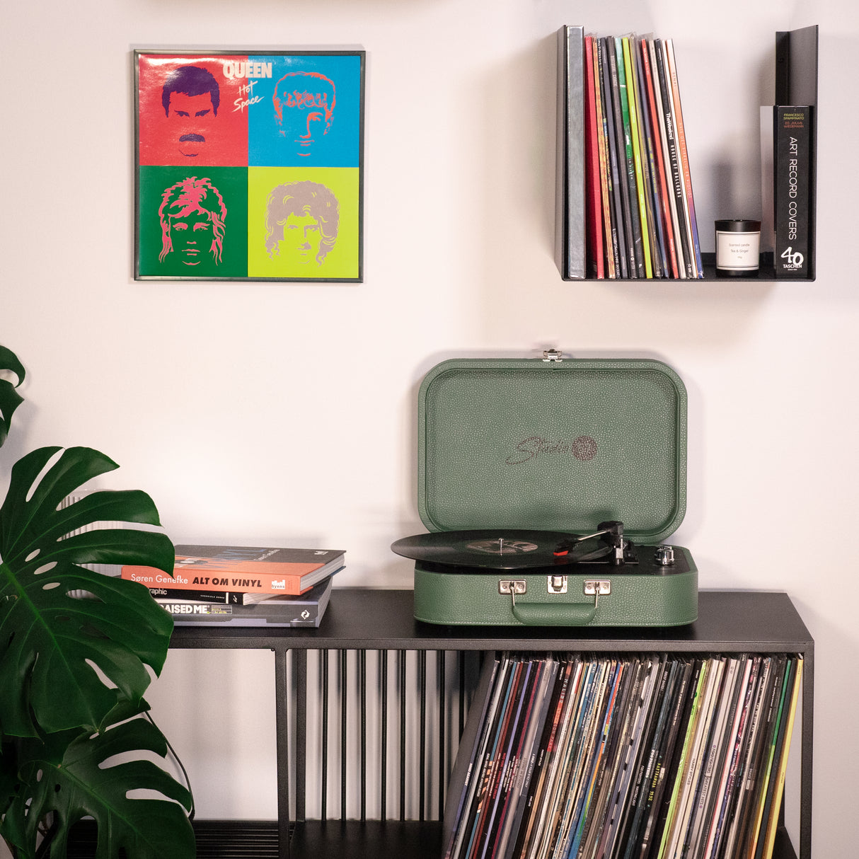 Studio 57 Mellow Pladespiller m. LP Stativ (Grøn)