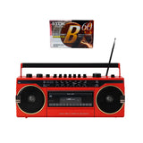 Studio 57 - Kassetteafspiller m. FM & Bluetooth, Rød + Kassettebånd