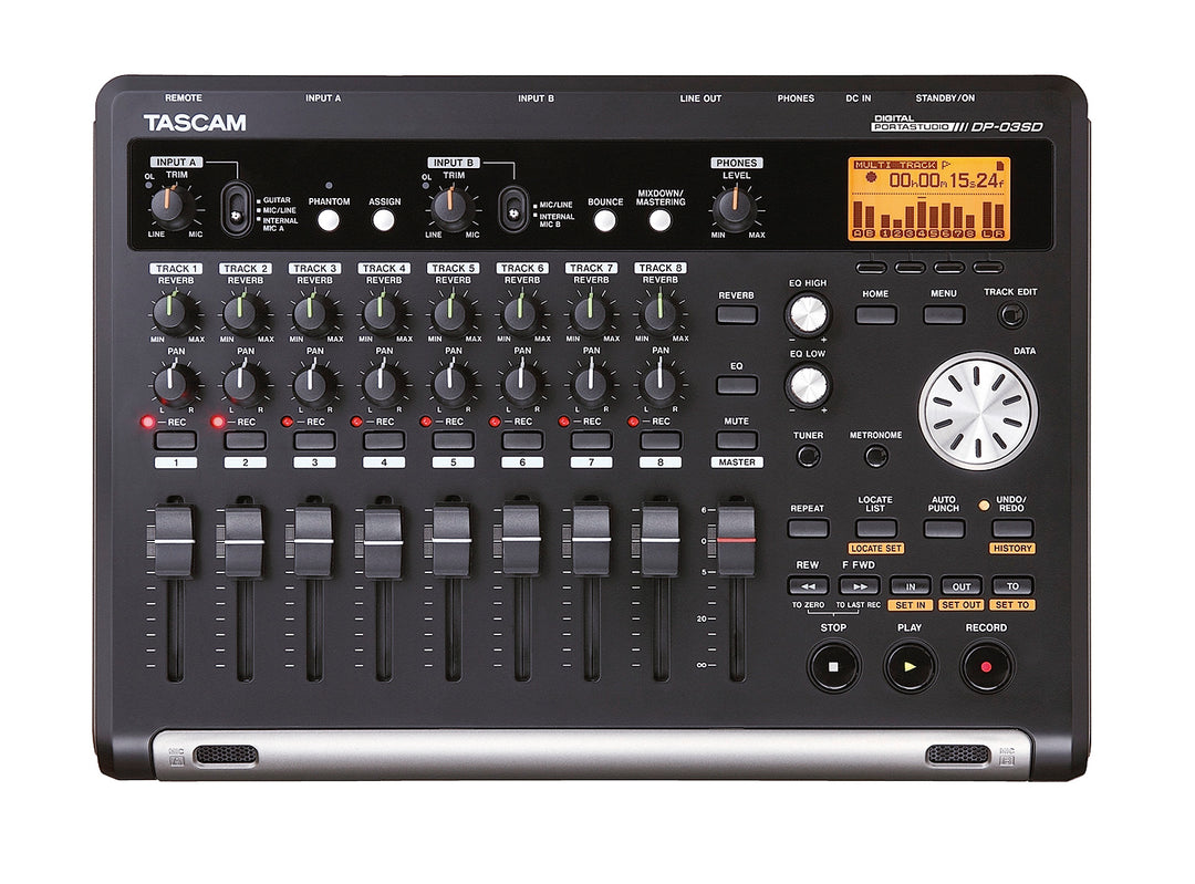 Tascam DP-03SD Digital 8 track recorder incl. 4GB SD-kort