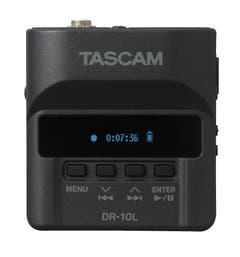 Tascam DR-10L recorder med lavalier mikrofon, hvid