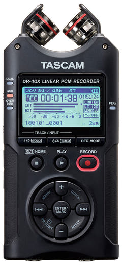 Tascam DR-40X håndholdt optager, diktafon