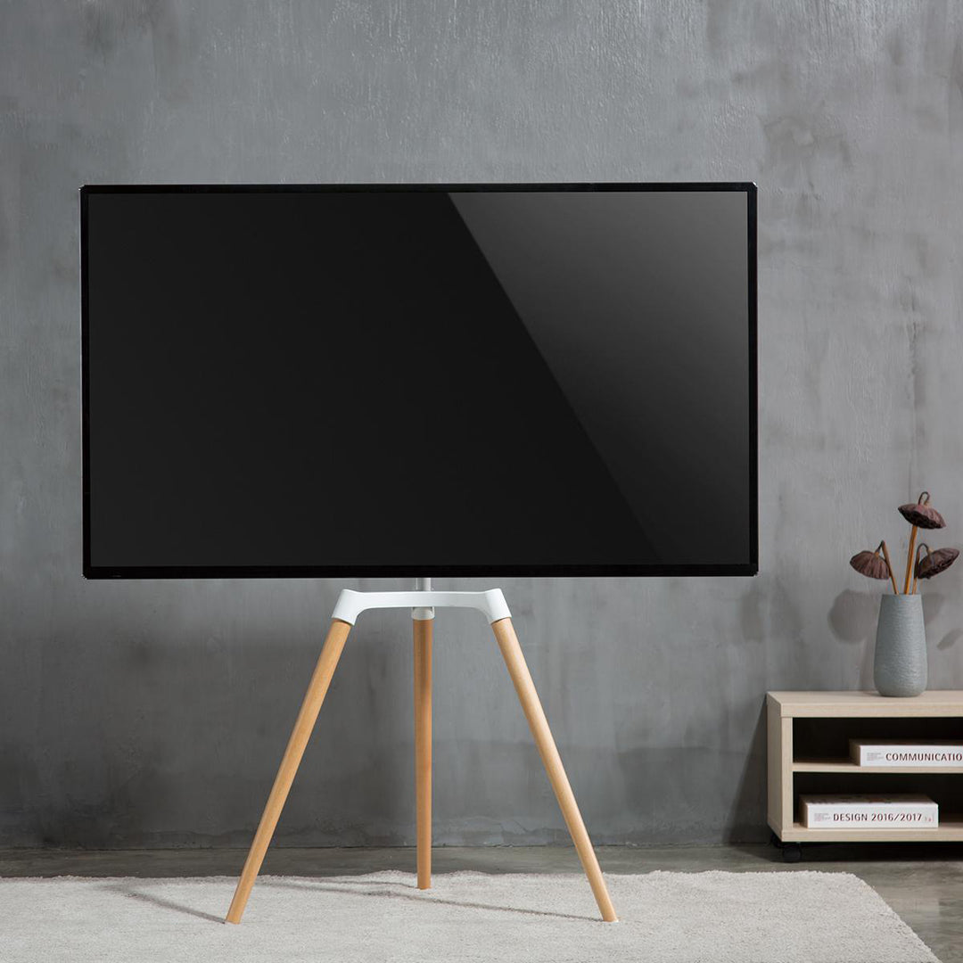 TV Gulvstativ (Hvid, Bøg, 50-65")