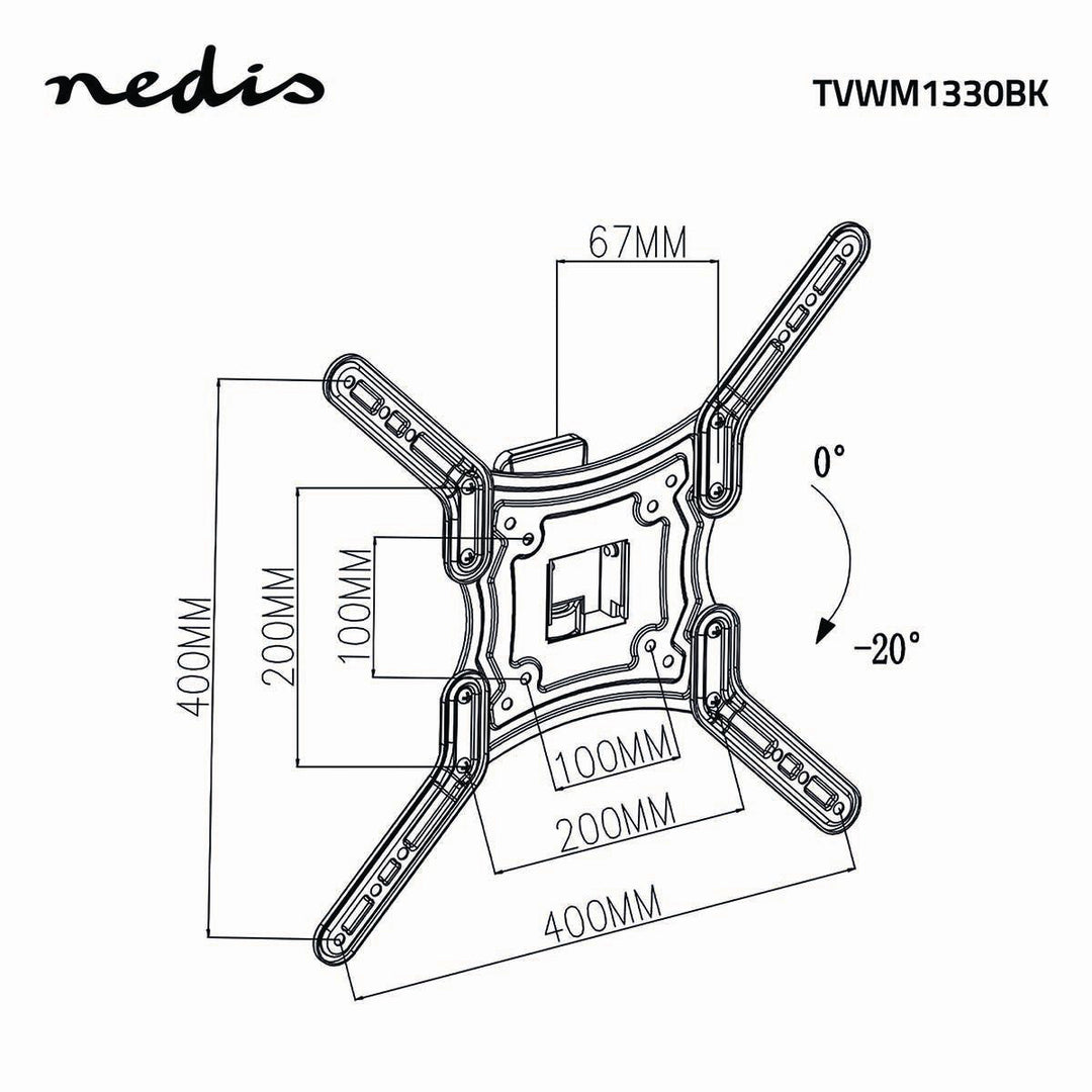 TV Ophæng Fuldt Bevægeligt (23-55", 30kg)