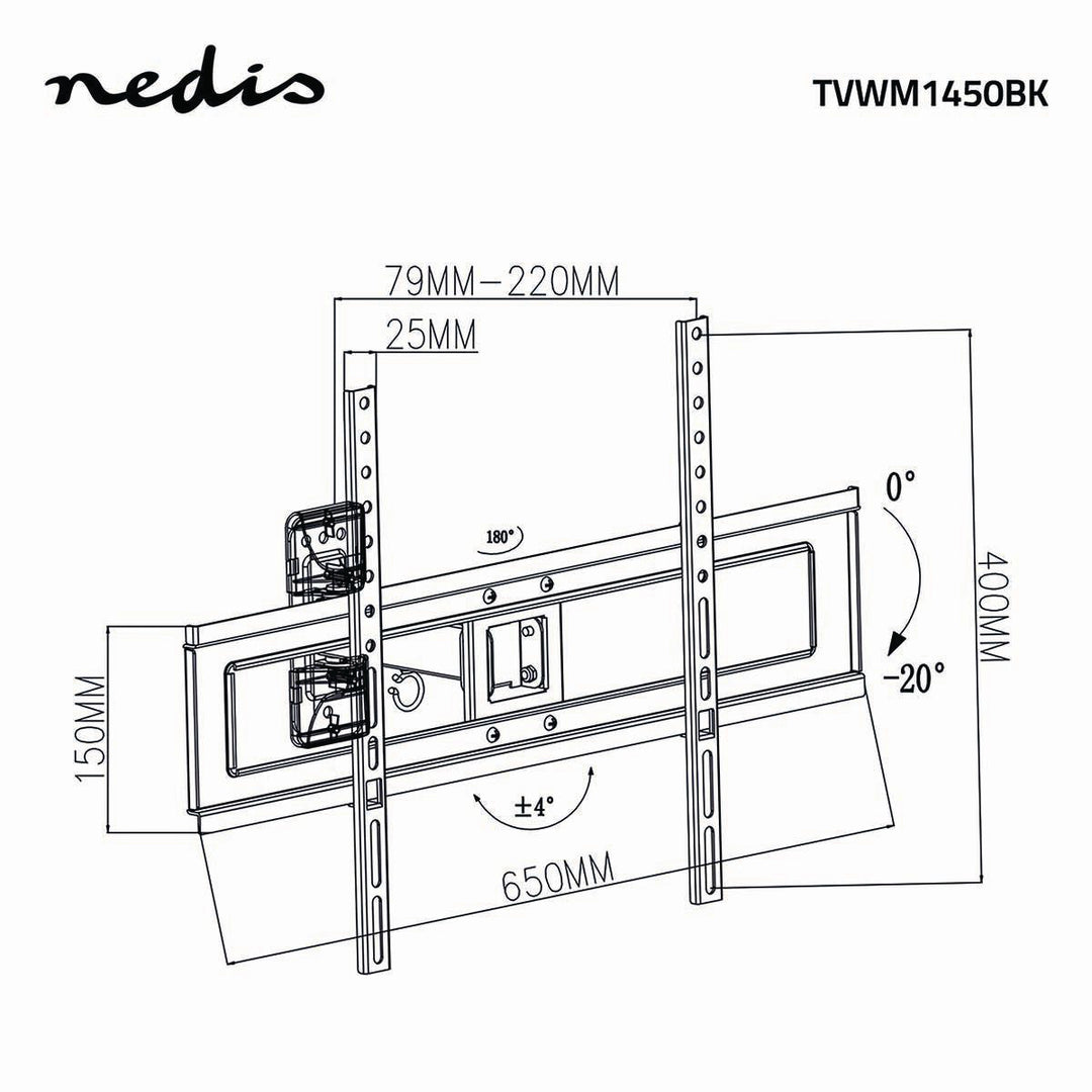 Tv Ophæng Fuldt Bevægeligt (37-70", 35kg)