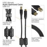 UDG Ultimate Audio Cable USB 2.0 C-B Sort Straight 1,5m