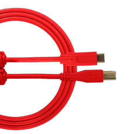 UDG Ultimate Audio Cable USB 2.0 C-B Rød Straight 1,5m