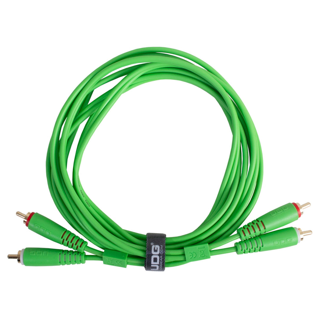 UDG Ultimate Audio Cable Set RCA - RCA Grøn Straight 3m