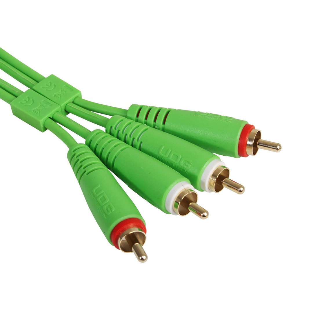 UDG Ultimate Audio Cable Set RCA - RCA Grøn Straight 3m