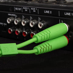UDG Ultimate Audio Cable Set RCA - RCA Grøn Straight 3m