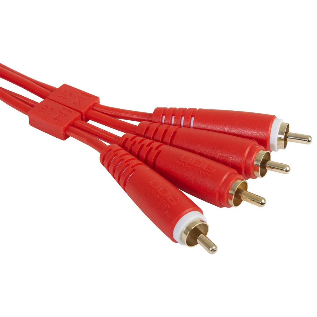 UDG Ultimate Audio Cable Set RCA - RCA Rød Straight 3m