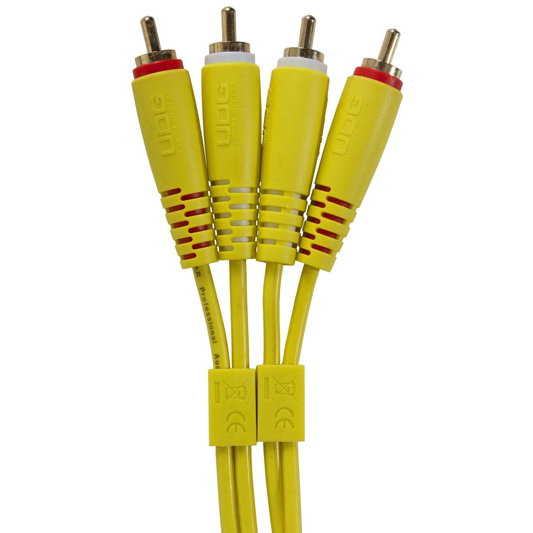 UDG Ultimate Audio Cable Set RCA - RCA Gul Straight 3m