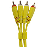 UDG Ultimate Audio Cable Set RCA - RCA Gul Straight 3m