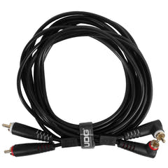 UDG Ultimate Audio Cable Set RCA Straight-RCA Angled Sort 3m