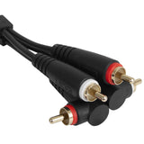 UDG Ultimate Audio Cable Set RCA Straight-RCA Angled Sort 3m