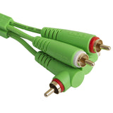 UDG Ultimate Audio Cable Set RCA Straight-RCA Angled Grøn 3m