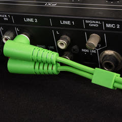 UDG Ultimate Audio Cable Set RCA Straight-RCA Angled Grøn 3m