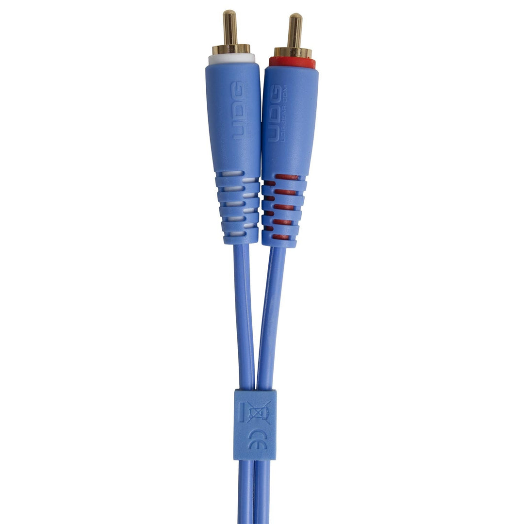 UDG Ultimate Audio Cable Set RCA Straight-RCA Angled Blå 3m