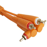 UDG Ultimate Audio Cable Set RCA Straight-RCA Angled Orange 3m