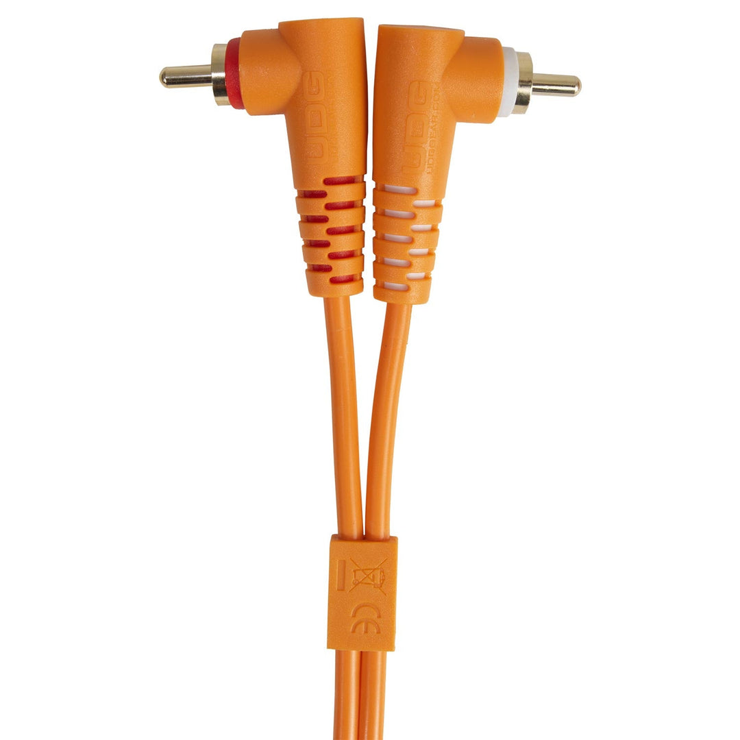 UDG Ultimate Audio Cable Set RCA Straight-RCA Angled Orange 3m