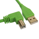 UDG Ultimate Audio Cable USB 2.0 A-B Grøn Angled 2m